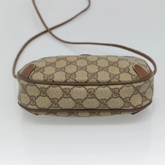 GUCCI GG Supreme Web Sherry Line Bag PVC Beige Gold 89 02 066 Auth 124761 - Picture 7 of 16